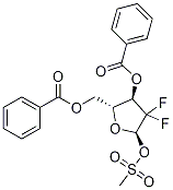 3,5-Bis(benzoyl)-1-methanesulfonyloxy-2-deoxy-2,2-difluororibose Structural