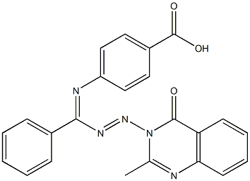 Benzoic acid, 4-((((2-methyl-4-oxo-3(4H)-quinazolinyl)azo)phenylmethyl ene)amino)-