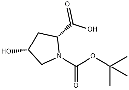 (2R,4R)-N-Boc-4-hydroxypyrrolidine-2-carboxylic acid Structural