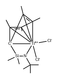 2,3,4,5-TETRAMETHYLCYCLOPENTADIENEDIMETHYLSILYL-TERT-BUTYLAMIDO TITANIUM DICHLORIDE Structural