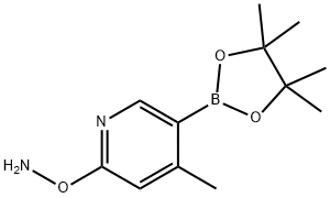 O-(4-Methyl-5-(4,4,5,5-tetraMethyl-1,3,2-dioxaborolan-2-yl)pyridin-2-yl)hydroxylaMine Structural