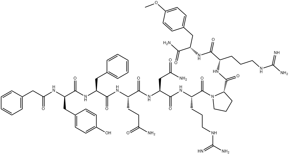 phenylacetyl-O-methyltyrosyl-phenylalanyl-glutaminyl-asparaginyl-prolyl-arginyl-tyrosinamide