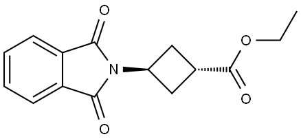 trans-ethyl 3-(1,3-dioxoisoindolin-2-yl)cyclobutanecarboxylate Structural
