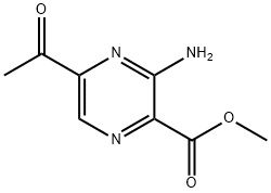 Pyrazinecarboxylic acid, 5-acetyl-3-amino-, methyl ester (9CI) Structural
