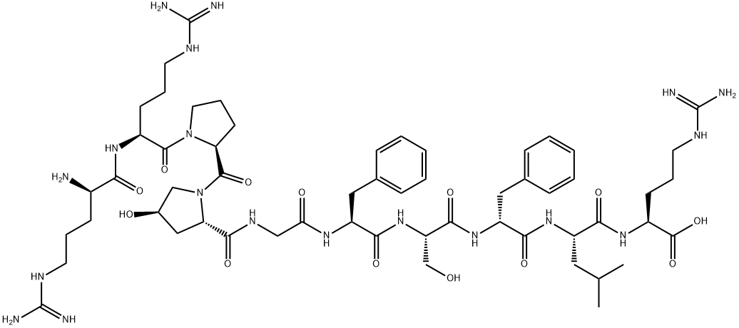 D-ARG-ARG-PRO-HYP-GLY-PHE-SER-D-PHE-LEU-ARG Structural