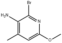 2-BROMO-3-AMINO-6-METHOXY-4-PICOLINE Structural