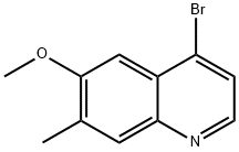 Quinoline, 4-broMo-6-Methoxy-7-Methyl- Structural