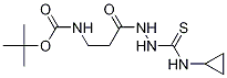 tert-Butyl 3-(2-(cyclopropylcarbamothioyl)hydrazinyl)-3-oxopropylcarbamate Structural