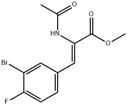 Methyl (2Z)-3-(3-bromo-4-fluorophenyl)-2-acetamidoprop-2-enoate Structural