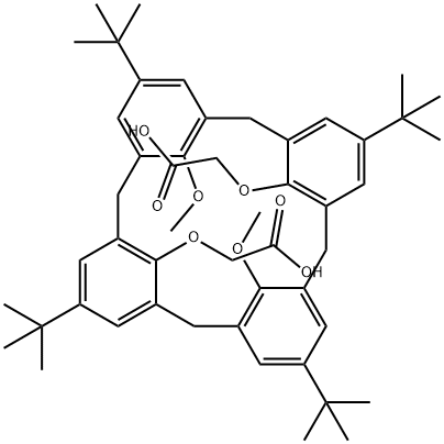 O(1),O(3)-BIS(CARBOXYMETHYL)-O(2),O(4)-DIMETHYL-P-T-BUTYLCALIX(4)ARENE Structural