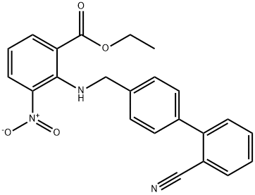 2-[[(2'-Cyano[1,1'-biphenyl]-4-yl)methyl]amino]-3-nitro-benzoic acid ethyl ester Structural