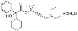 (+-)-4-Diethylamino-1,1-dimethylbut-2-yn-1-yl 2-cyclohexyl-2-hydroxy-2 -phenylacetate HCl H2O