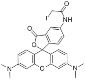 6-IODOACETAMIDOTETRAMETHYLRHODAMINE Structural