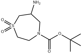 tert-butyl 6-amino-1,4-thiazepane-4-carboxylate 1,1-dioxide Structural