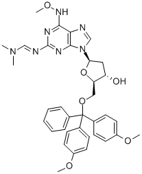 5'-O-(DIMETHOXYTRITYL)-2-(DIMETHYLAMINOMETHYLIDENE-AMINO)-6-(METHOXYLAMINO)PURINE-2'-DEOXYRIBOSIDE