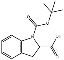 1-(TERT-BUTOXYCARBONYL)-2-INDOLINECARBOXYLIC ACID Structural