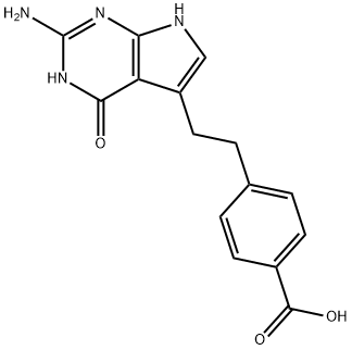 4-[2-(2-Amino-4,7-dihydro-4-oxo-1H-pymol[2,3-d]pyrimodin-5-yl)ethyl]benzoic acid Structural Picture