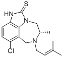 4,5,6,7-Tetrahydro-5α-methyl-6-(3-methyl-2-butenyl)-8-chloroimidazo[4,5,1-jk][1,4]benzodiazepine-2(1H)-thione Structural