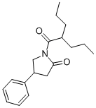 2-Pyrrolidinone, 1-(1-oxo-2-propylpentyl)-4-phenyl- Structural