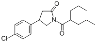 4-(4-chlorophenyl)-1-(2-propylpentanoyl)pyrrolidin-2-one Structural