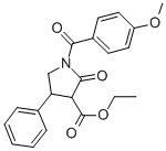 Ethyl 1-(4-methoxybenzoyl)-2-oxo-4-phenyl-3-pyrrolidinecarboxylate Structural