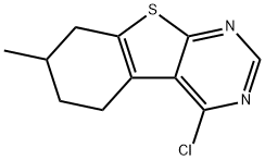 4-CHLORO-7-METHYL-5,6,7,8-TETRAHYDRO[1]BENZOTHIENO[2,3-D]PYRIMIDINE Structural