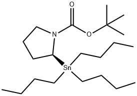 (S)-1-BOC-2-TRIBUTYLSTANNANYLPYRROLIDINE Structural