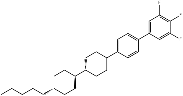 TRANS,TRANS-4''-(4''-PENTYL-BICYCLOHEXYL-4-YL)--3,4,5-TRIFLUOROBIPHENYL Structural