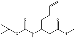 N-Boc-(+/-)-3-amino-hept-6-endimethylamide Structural
