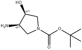 1-Pyrrolidinecarboxylicacid,3-amino-4-hydroxy-,1,1-dimethylethylester,cis-(9CI) Structural