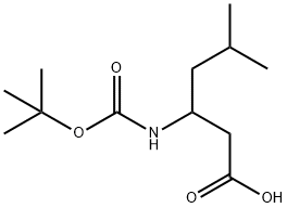 3-[(T-BUTOXYCARBONYL)AMINO]-5-METHYLHEXANOICACID Structural