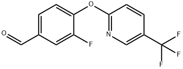 Benzaldehyde, 3-fluoro-4-[[5-(trifluoromethyl)-2-pyridinyl]oxy]- Structural