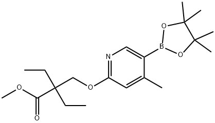 Methyl 2-ethyl-2-(((4-Methyl-5-(4,4,5,5-tetraMethyl-1,3,2-dioxaborolan-2-yl)pyridin-2-yl)oxy)Methyl)butanoate Structural