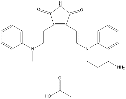 Bisindolylmaleimide VIII acetate salt Structural