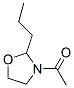 Oxazolidine, 3-acetyl-2-propyl- (9CI) Structural