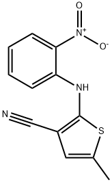 5-Methyl-2-[(2-nitrophenyl)amino]thiophene-3-carbonitrile Structural