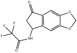 2,2,2-TRIFLUORO-N-(7-OXO-6,7-DIHYDRO-5H-INDENO[5,6-D][1,3]DIOXOL-5-YL)-ACETAMIDE Structural