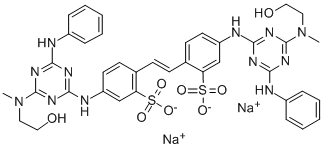 disodium 4,4'-bis[[6-anilino-4-[(2-hydroxyethyl)methylamino]-1,3,5-triazin-2-yl]amino]stilbene-2,2'-disulphonate  