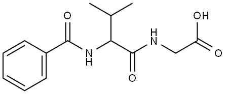 Glycine, N-(N-benzoyl-DL-valyl)- Structural