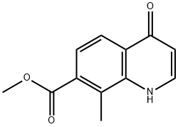 Methyl 8-methyl-4-oxo-1,4-dihydroquinoline-7-carboxylate Structural