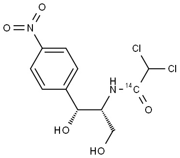 D-THREO-CHLORAMPHENICOL, [DICHLOROACETYL-1-14C] Structural