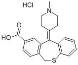 11-(1-Methyl-4-piperidylidene)-6,11-dihydrodibenzo(b,e)thiepine-9-carb oxylic acid HCl Structural