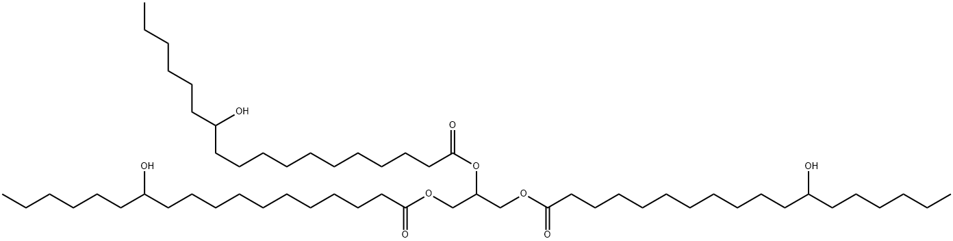 1,2,3-propanetriyl tris(12-hydroxyoctadecanoate)  Structural