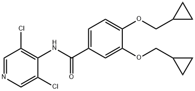 BenzaMide, 3,4-bis(cyclopropylMethoxy)-N-(3,5-dichloro-4-pyridinyl)- Structural
