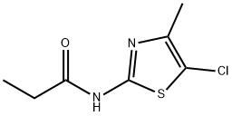 5-Chloro-4-methyl-2-propionamidothiazole Structural