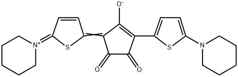 3-(2-Piperidino-thien-2-yl)-5-(2,5-dihydro-4-methyl-2-piperidin-1-ylidene-onium-thien-5-ylidene)-1,2-dioxo-cyclopenten-4-olate Structural