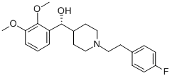 (R)-(+)-ALPHA-(2,3-DIMETHOXYPHENYL)-1-[2-(4-FLUORO-PHENYL)ETHYL]-4-PIPERIDINE METHANOL Structural