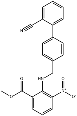 BENZOIC ACID, 2-[[(2'-CYANO[1,1'-BIPHENYL]-4-YL)METHYL]AMINO]-3-NITRO-METHYL ESTER Structural