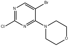 5-bromo-2-chloro-4-morpholinopyrimidine Structural