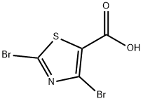 5-Thiazolecarboxylic acid, 2,4-dibromo- Structural